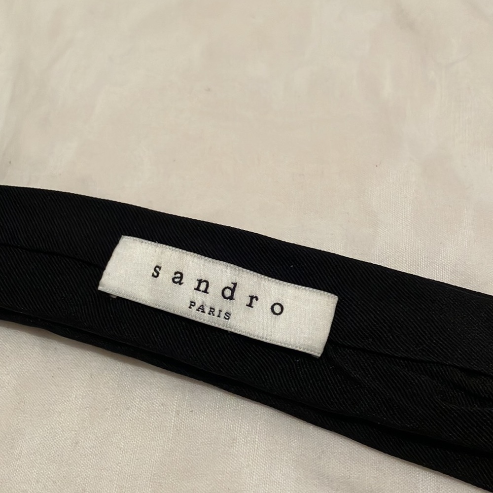 Sandro Paris 100% silk black tie